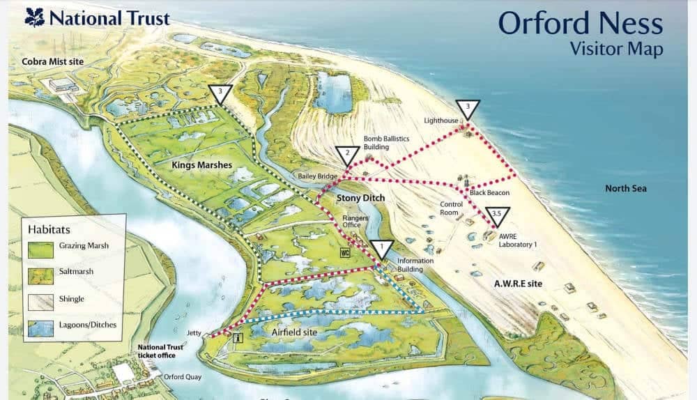 Orford Ness Visitor Map