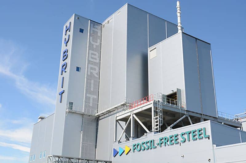 SSAB's fossil fuel free steel plant using HYBRIT technology
