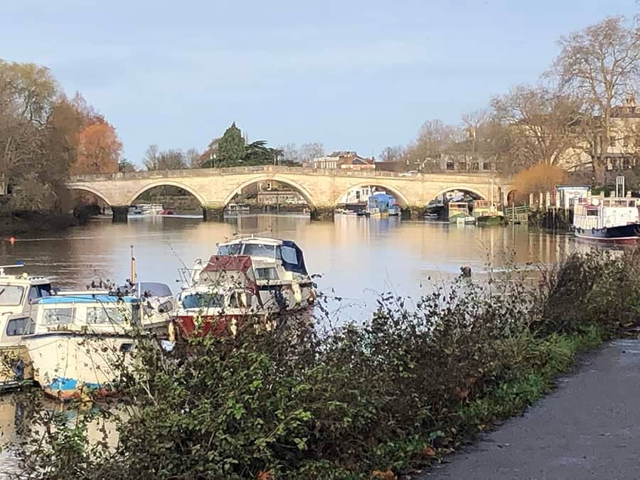 View of Richmond Bridge from the Thames Tow Path